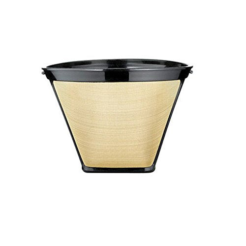 Gold Tone Stainless Steel Mesh 12 Cup Coffee Filter Z603