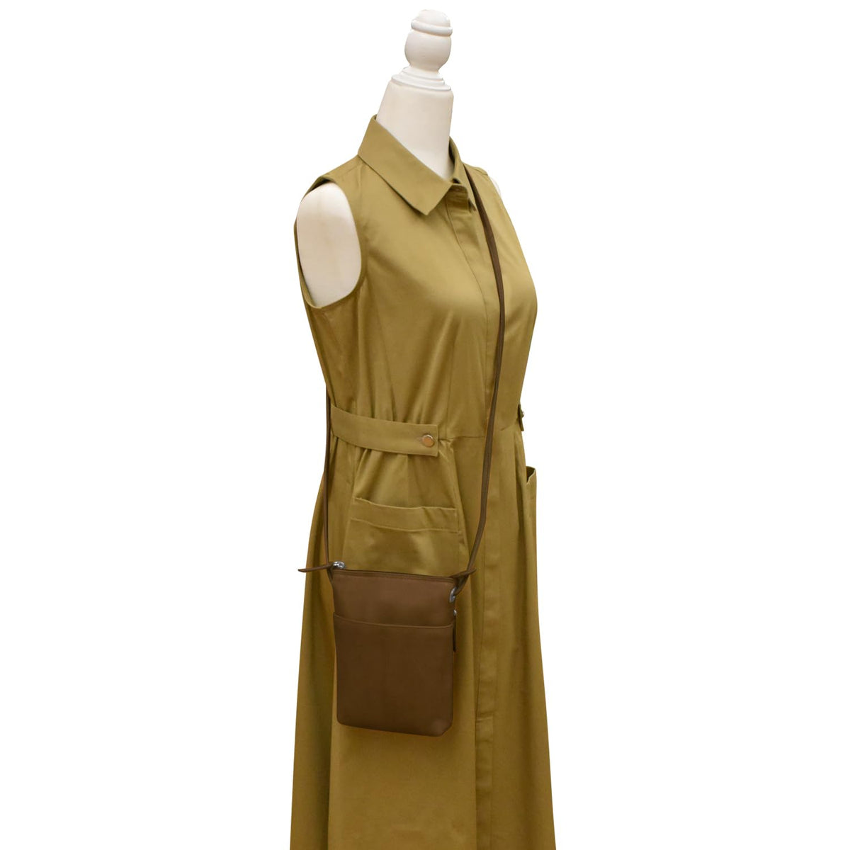 Leather Mini Crossbody Bag with RFID Blocking M646679