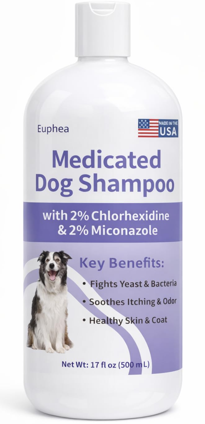 Medicated Dog Shampoo with 2% Miconazole & 2% Chlorhexidine 17 oz G7455