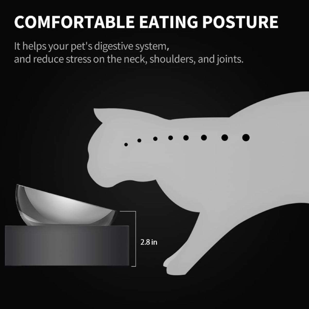 Elevated Dog Cat Bowl with 2 Stainless Steel Bowls U139493