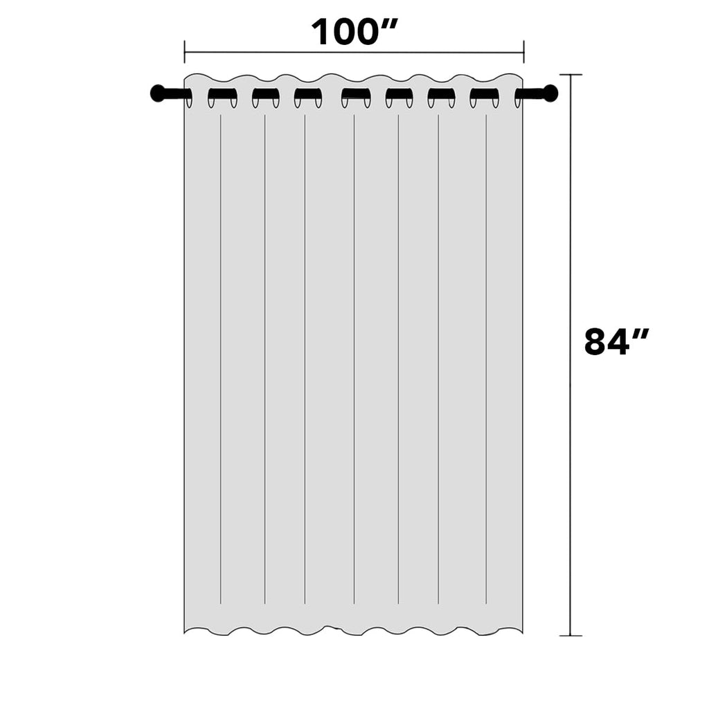 Blackout Curtains 84 Inches Long Faux Linen Thermal Insulated W100 X L84 Inch I570707