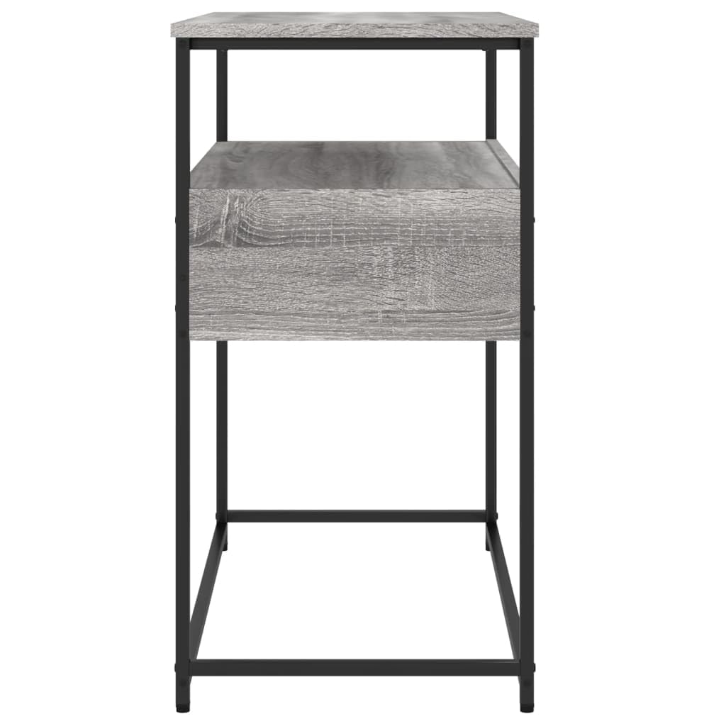 Brown Oak Look Console Table with 2 Drawers and 1 Shelf U552