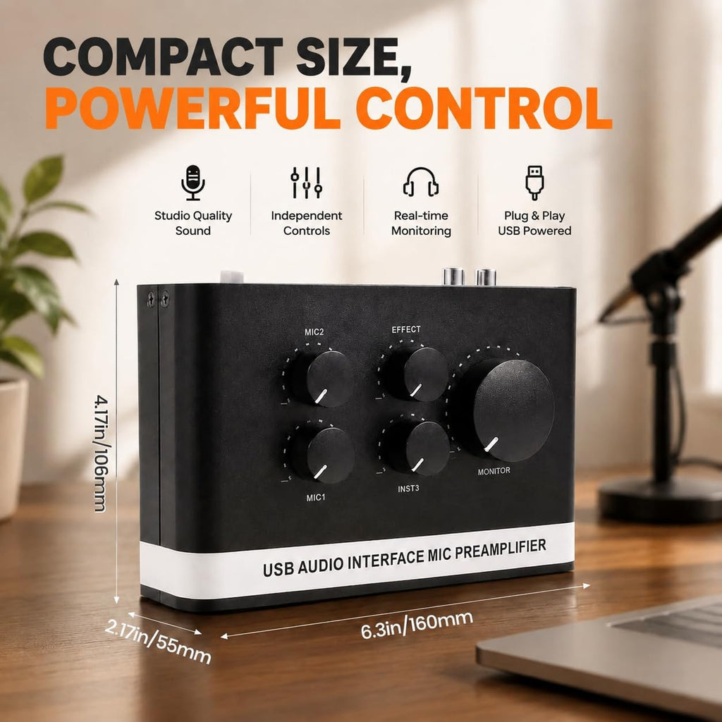 USB C Audio Interface with 48V Phantom Power S82741