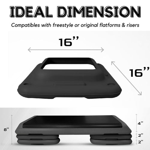 16"x16" Adjustable Risers for Aerobic Step Platform (Pair) A74380