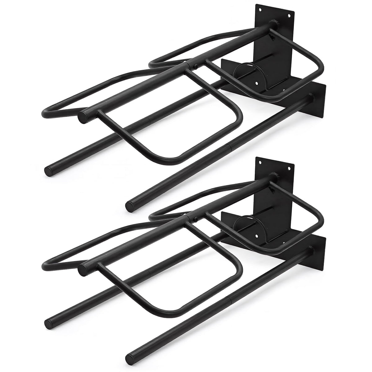 Wall Mounted Saddle Rack Set of 2, 120-lb Capacity Heavy Duty Iron Saddle Stand Z5340