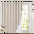 Blackout Curtains 84 Inches Long Faux Linen Thermal Insulated W100 X L84 Inch I570707