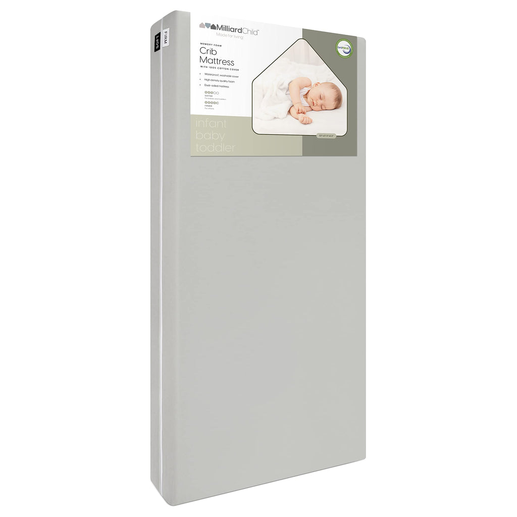 Memory Foam Crib Mattress, 100% Cotton Cover U31061
