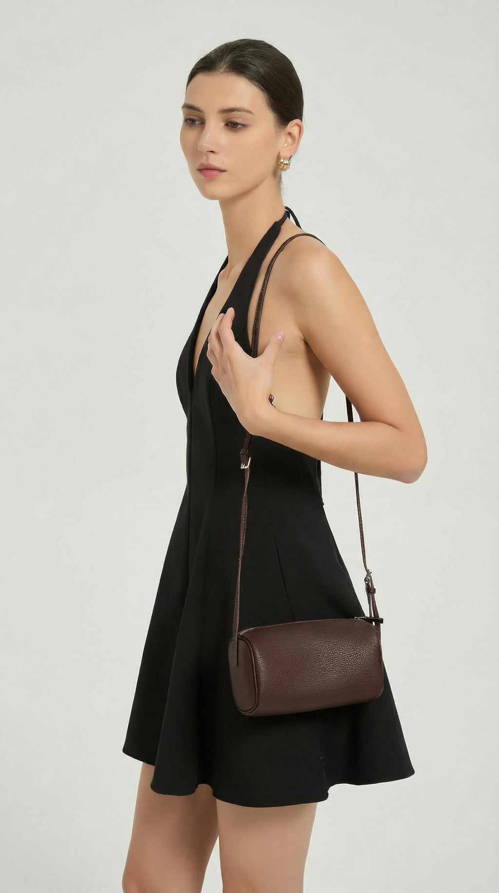 Small Vegan Leather Purse With Adjustable Strap G9974