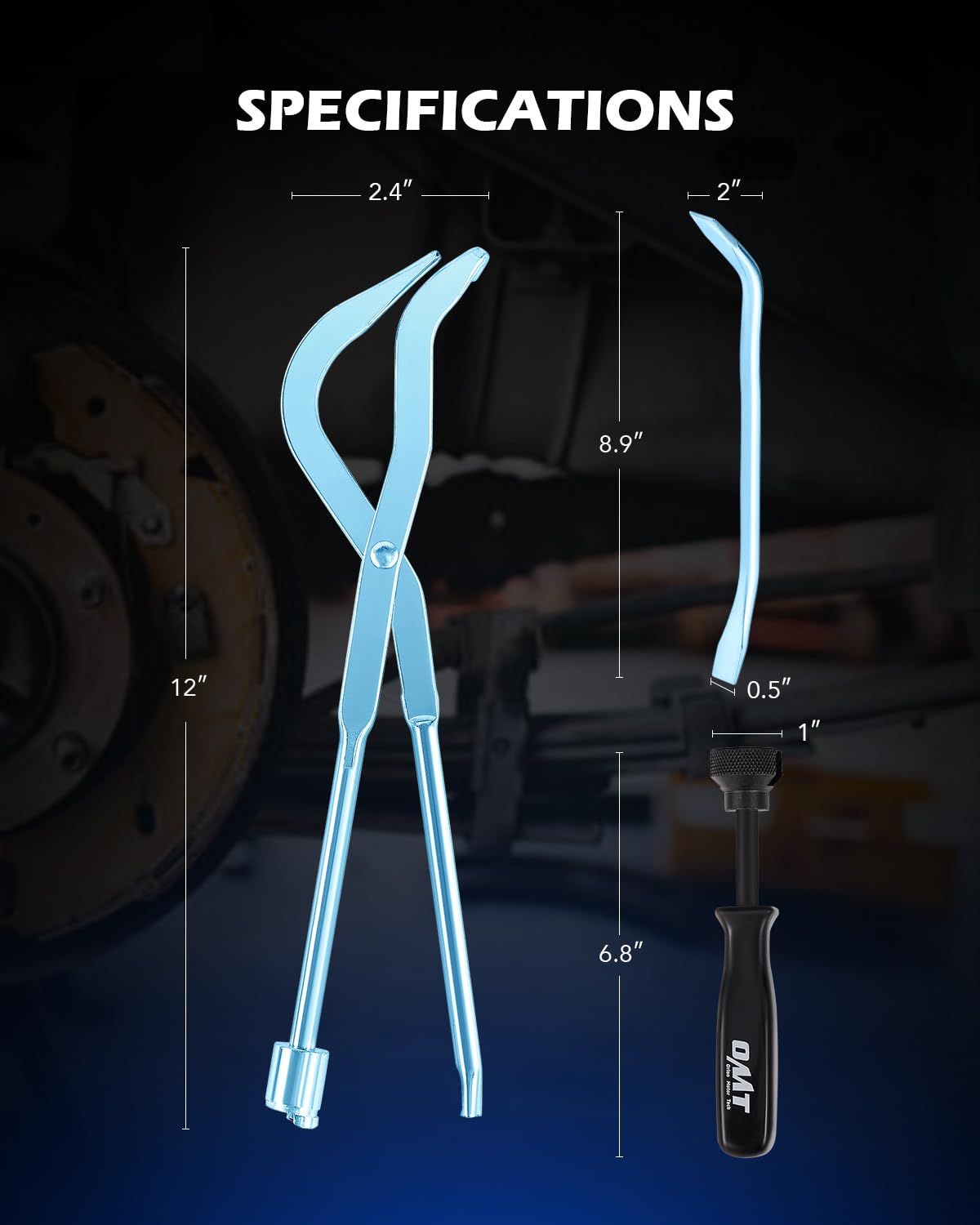 3pc Drum Brake Tool Kit with Spring Compressor and Adjustment Spoon B25575