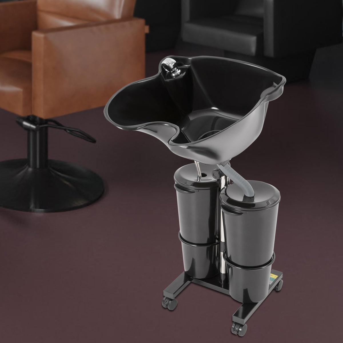 Portable Plastic Shampoo Unit with Electric Pump D5642