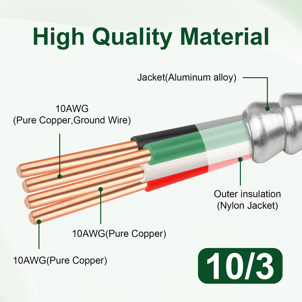 10 AWG Metal Clad Electrical Wire 100 FT J145998