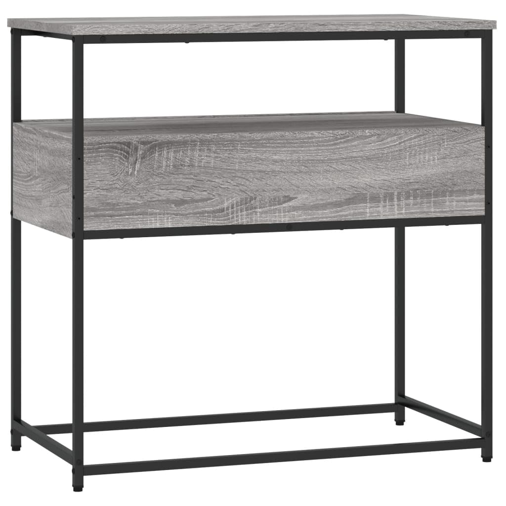 Brown Oak Look Console Table with 2 Drawers and 1 Shelf U552