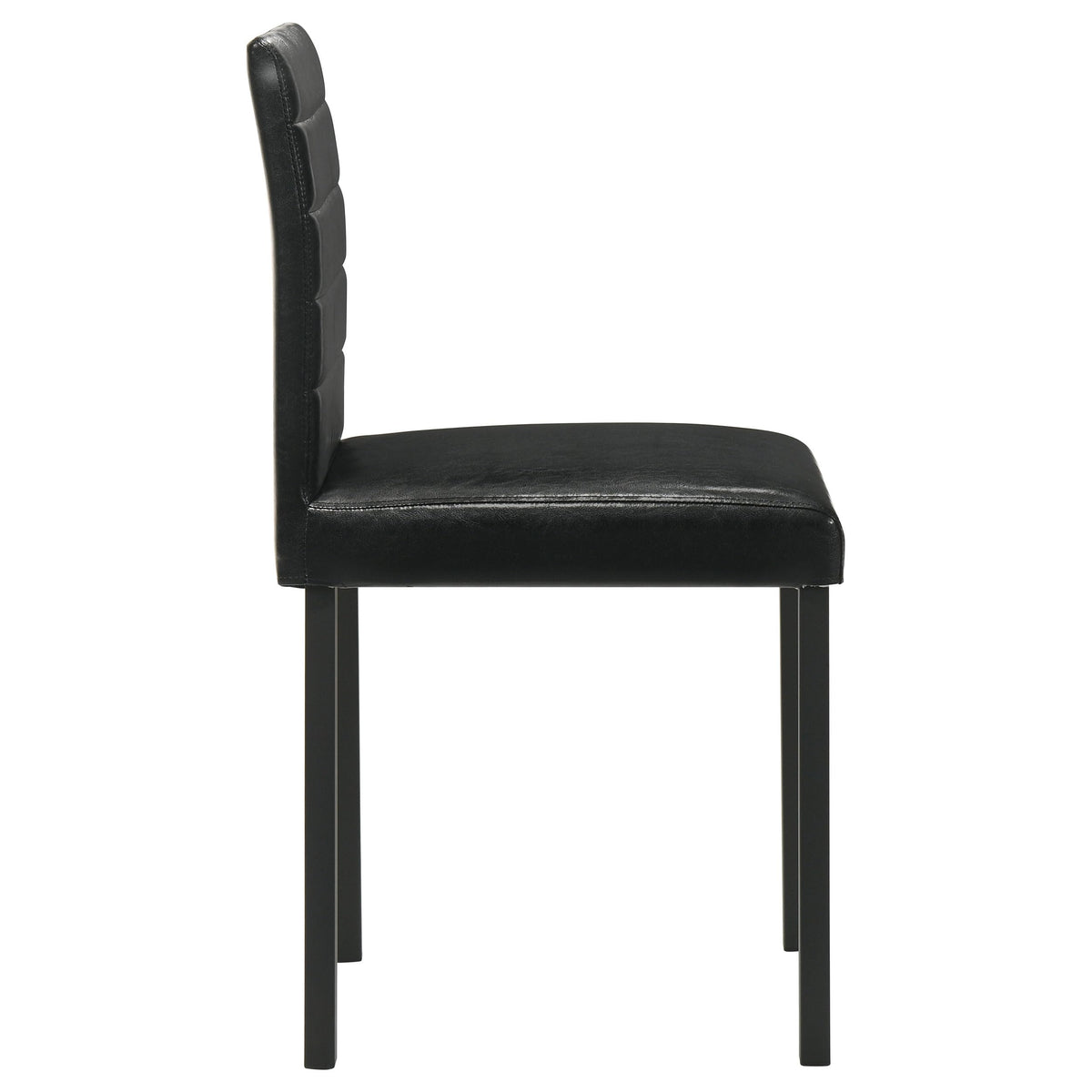 Black Faux Leather Dining Side Chair Set of 4 P23944