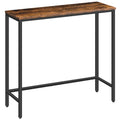 Narrow Console Table, Rustic Brown and Black Y475