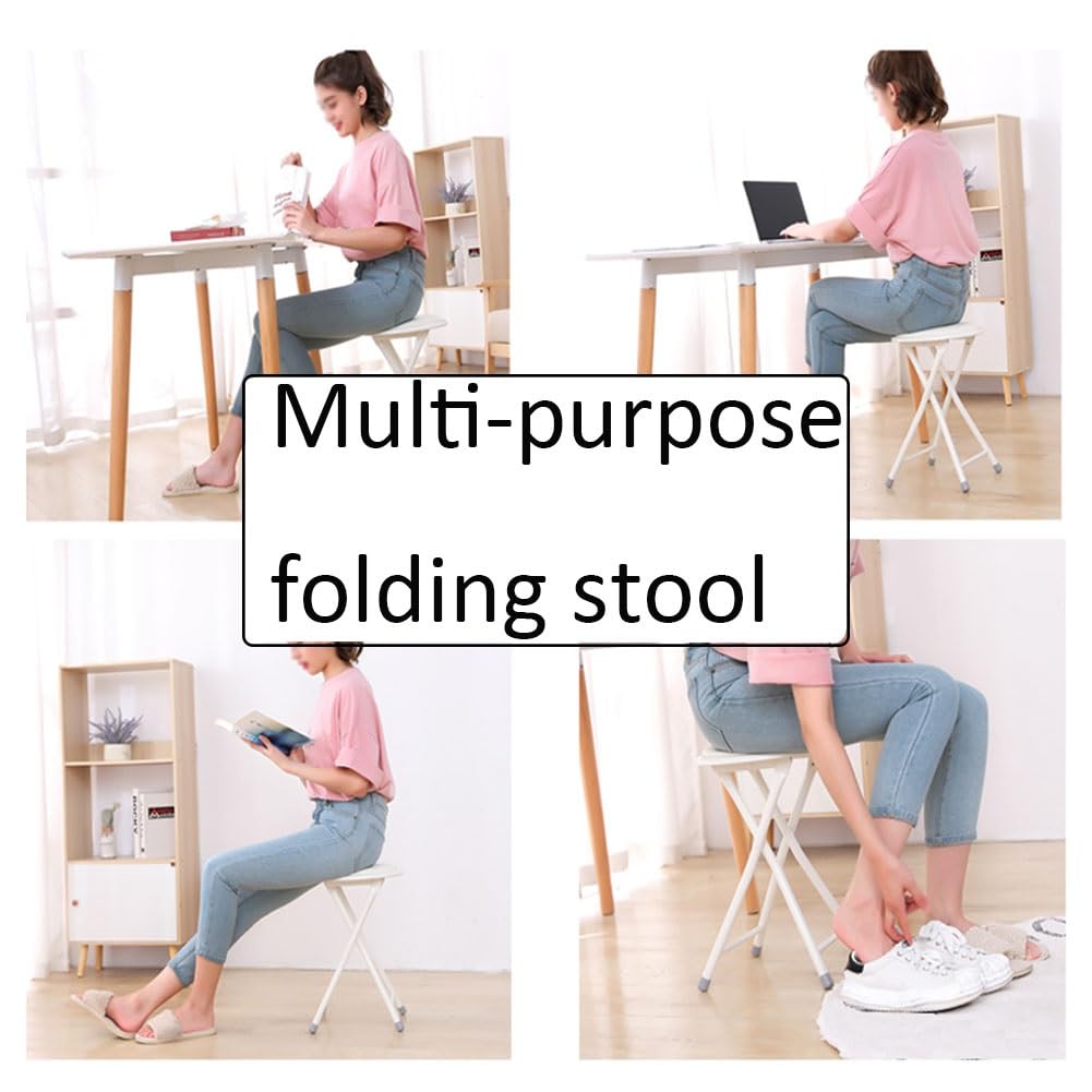 18-Inch Black Folding Stool with 225lb Capacity N938