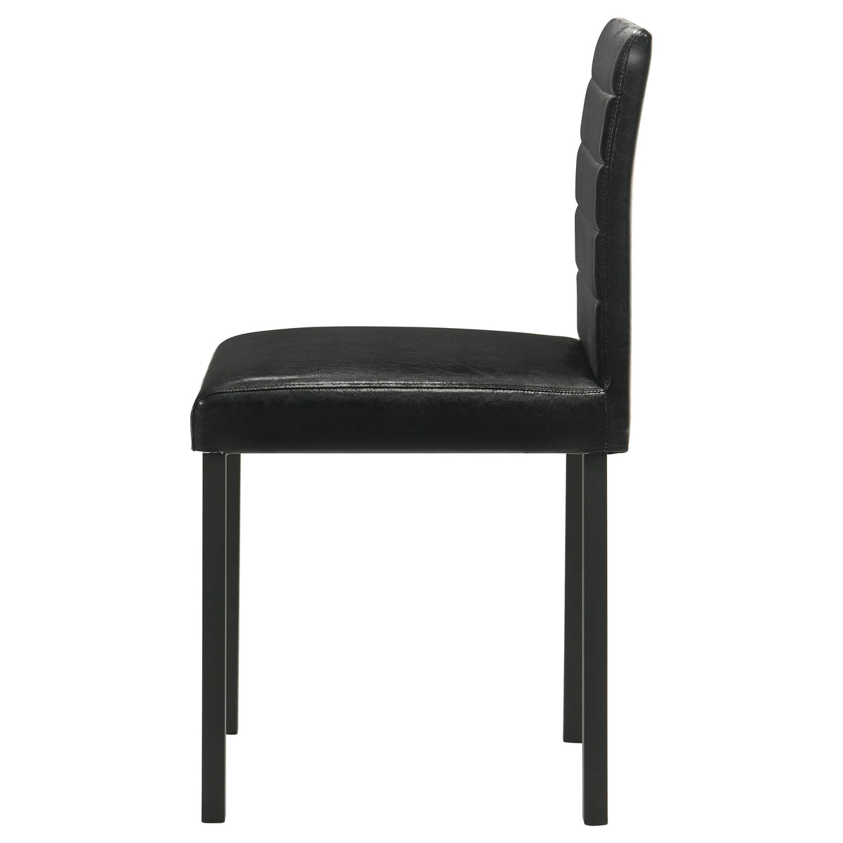 Black Faux Leather Dining Side Chair Set of 4 P23944