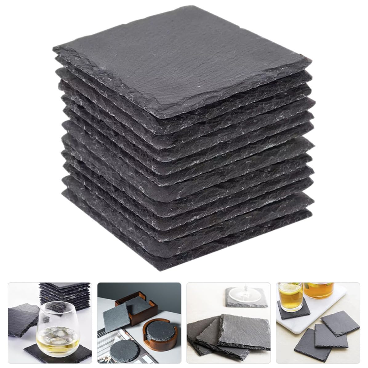 Natural Stone Drink Coasters Set G78905