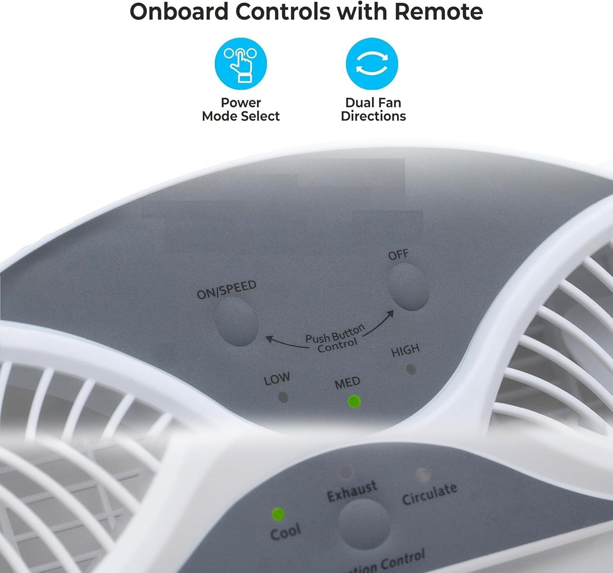 9” Window Fan with Remote Control, 3 Speed Dual Fans, White V603