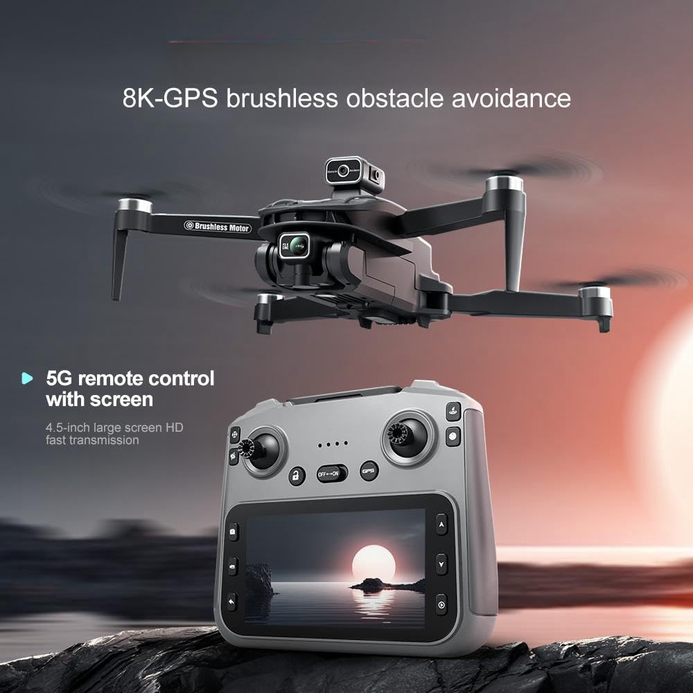 4K Camera GPS Drone with 4.5" LCD Controller J8875