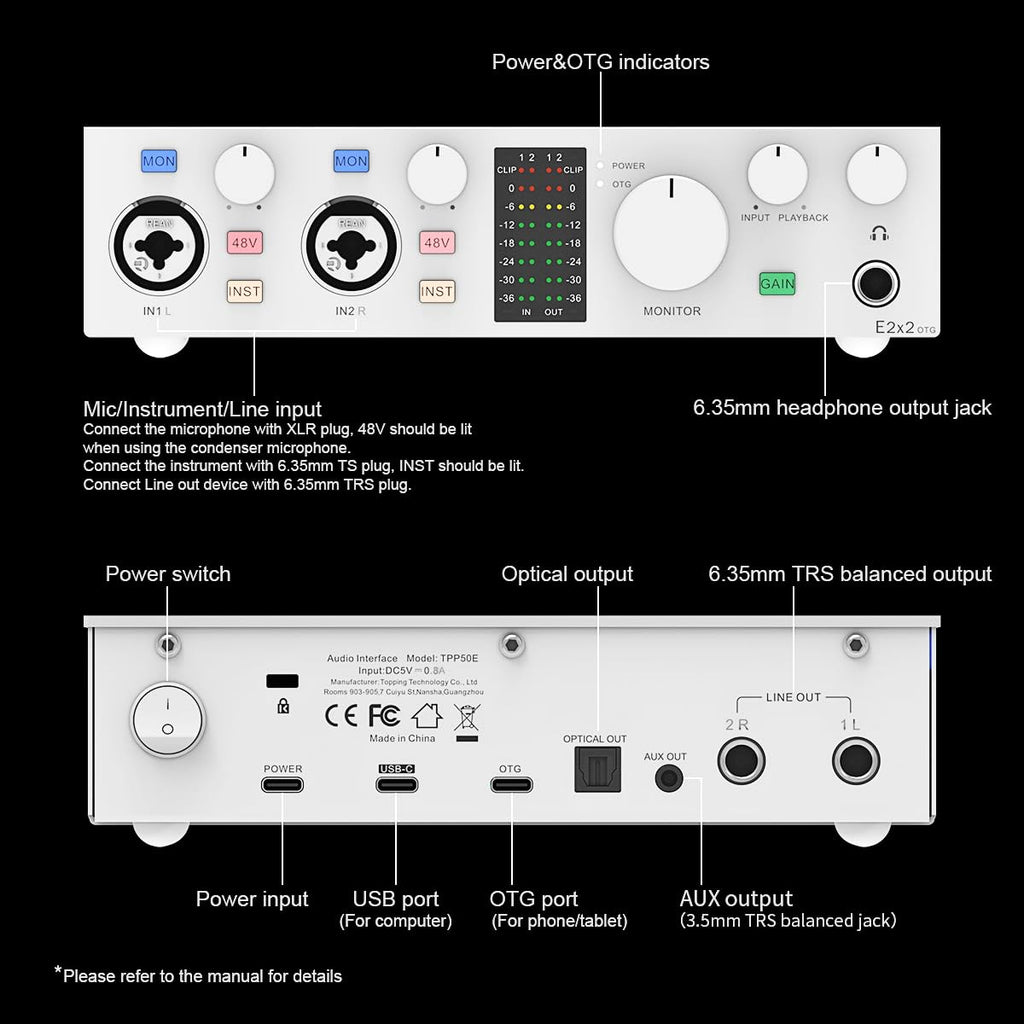 USB Audio Interface White Z306