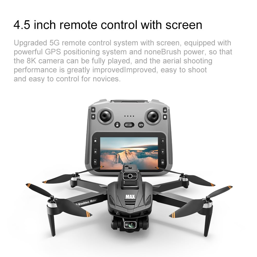 4K Camera GPS Drone with 4.5" LCD Controller J8875
