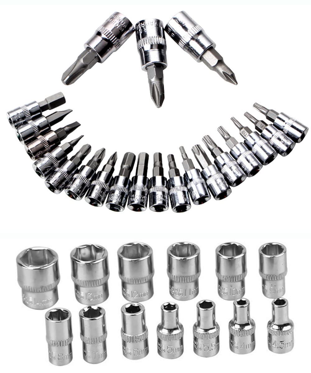 1/4 in. Drive Ratchet Socket Wrench Set E814