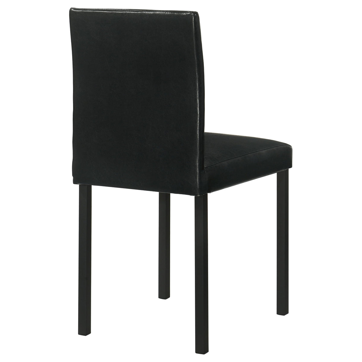 Black Faux Leather Dining Side Chair Set of 4 P23944