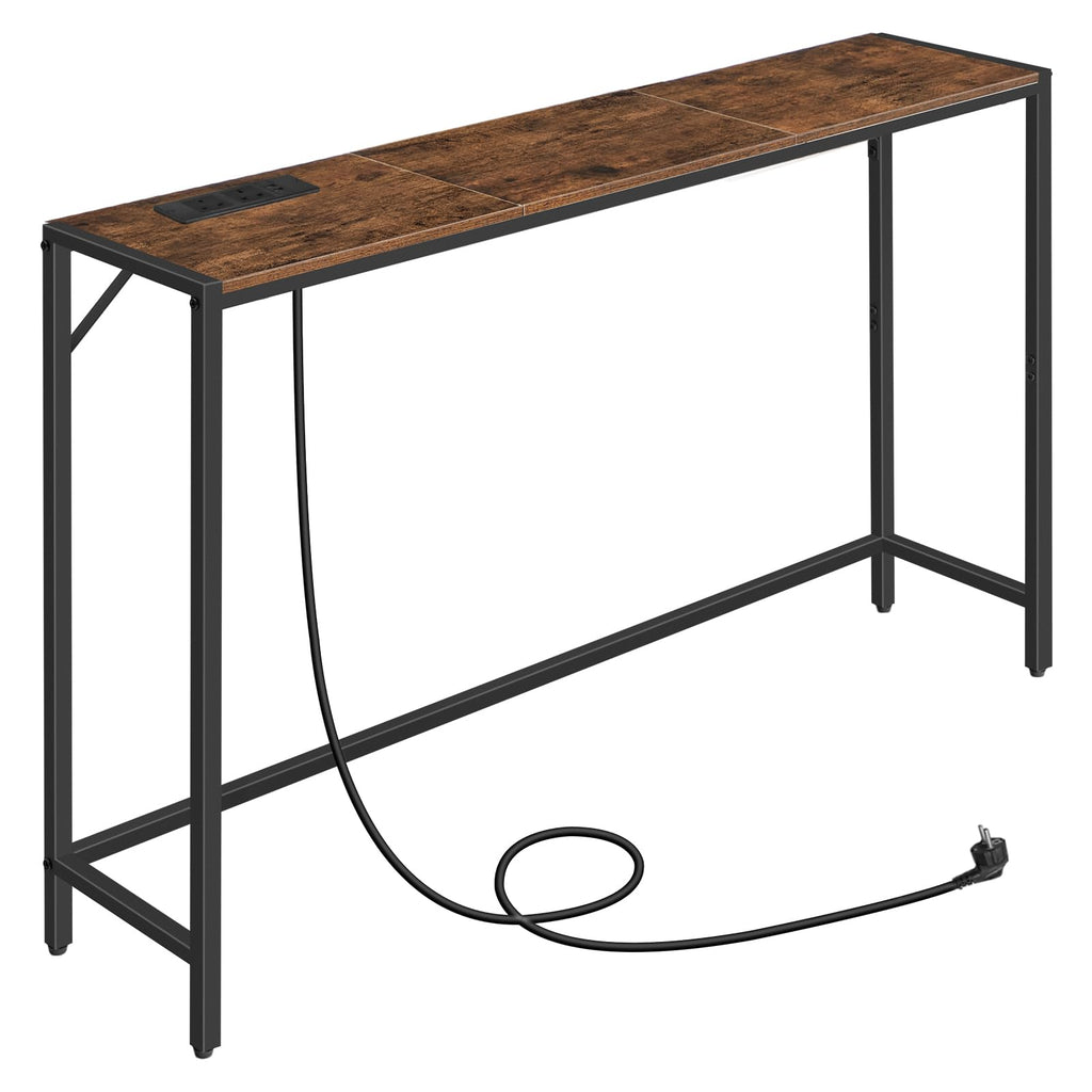 Narrow Sofa Table with Power Station W5069