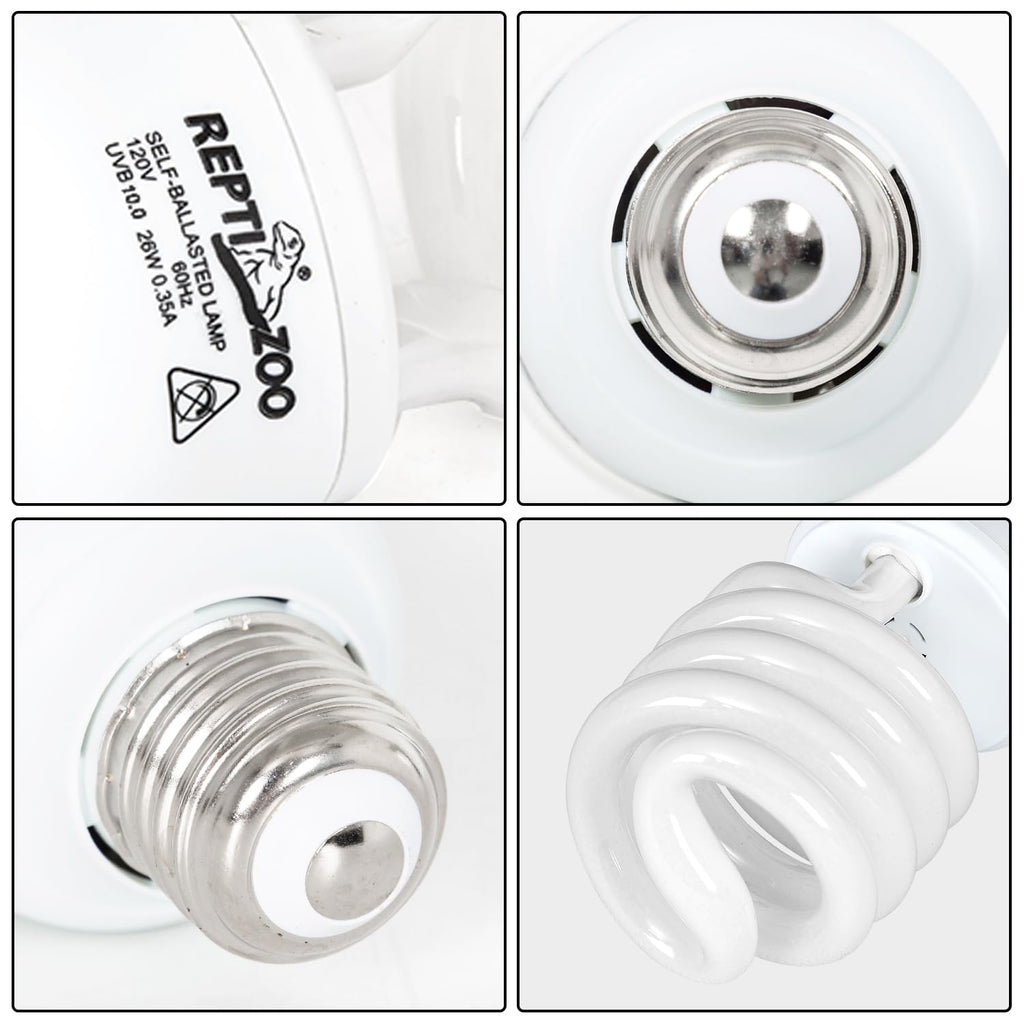 Dual Reptile Light Fixture & 100W Basking Spot Light with 26W UVA UVB Bulb Combo Pack R213552