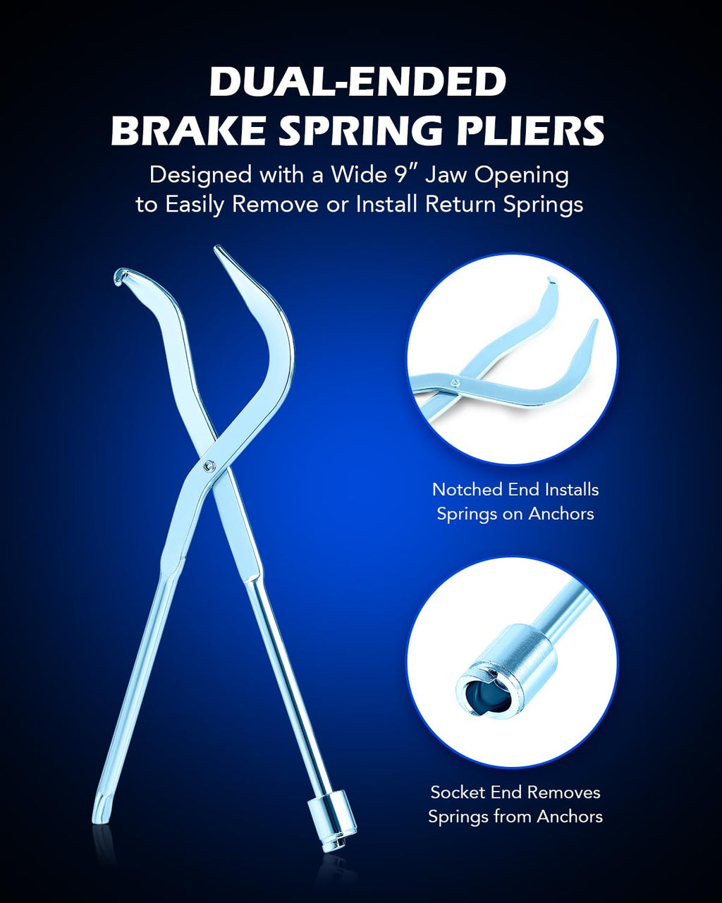 3pc Drum Brake Tool Kit with Spring Compressor and Adjustment Spoon B25575