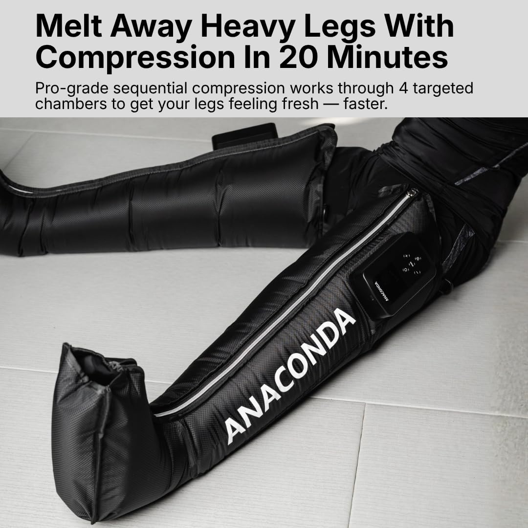 Wireless Leg Compression Boots with 4 Sequential Zones, 3 Modes, 4-Hour Battery I695