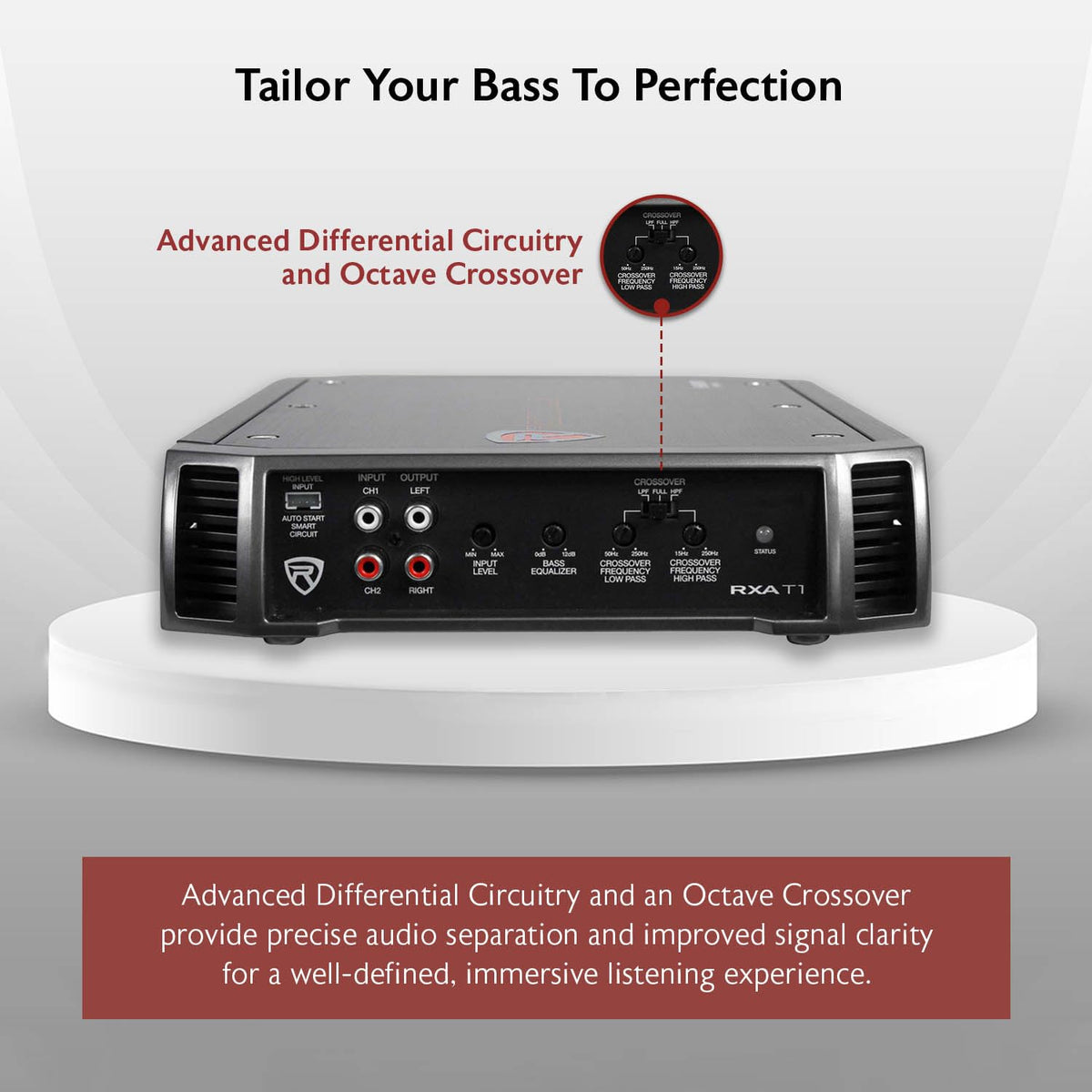 2-Channel Class A/B Car Amplifier 1500W Peak D525302