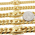 316L Stainless Steel Cuban Link Chain Necklace Bracelet F6968