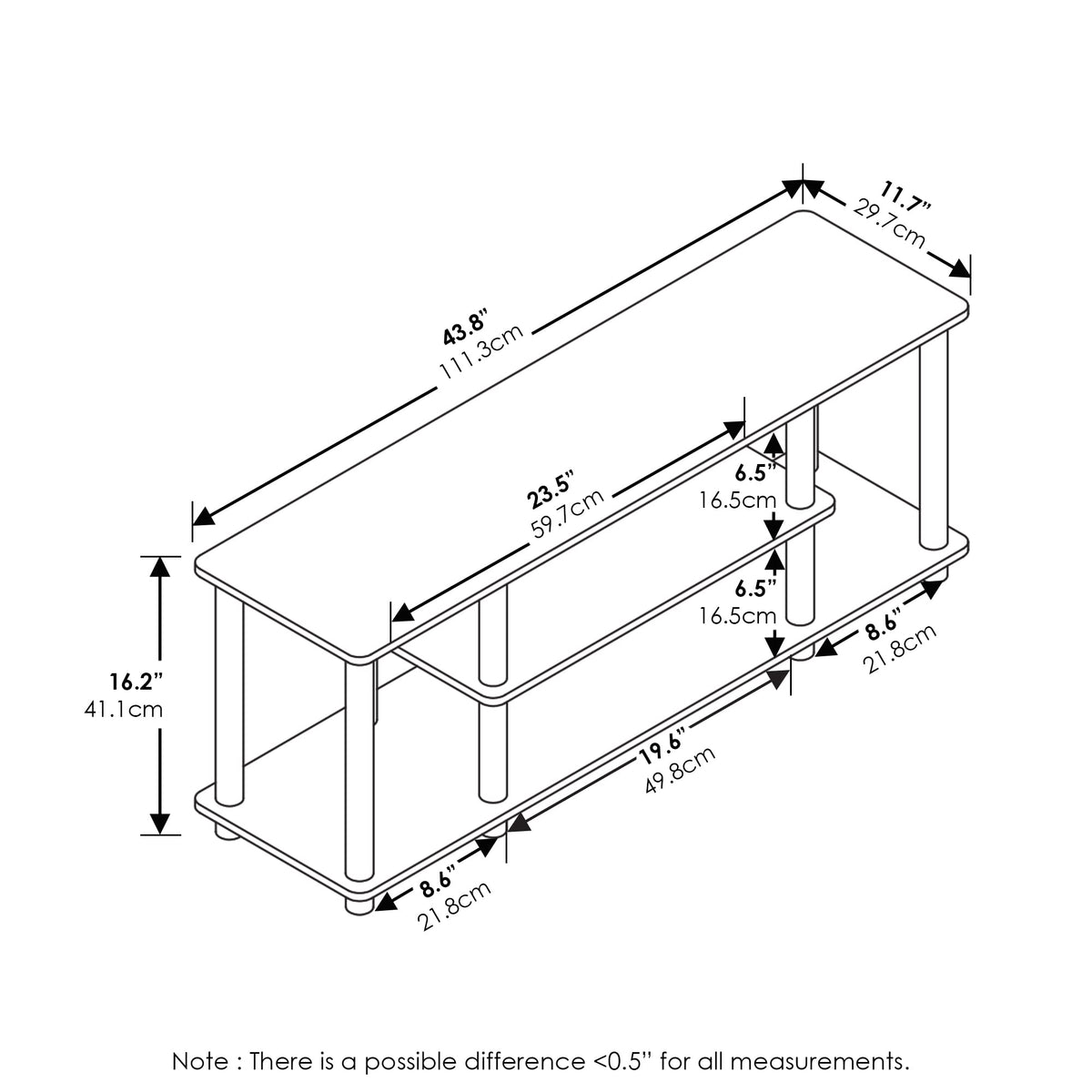 3-Tier TV Stand R1509