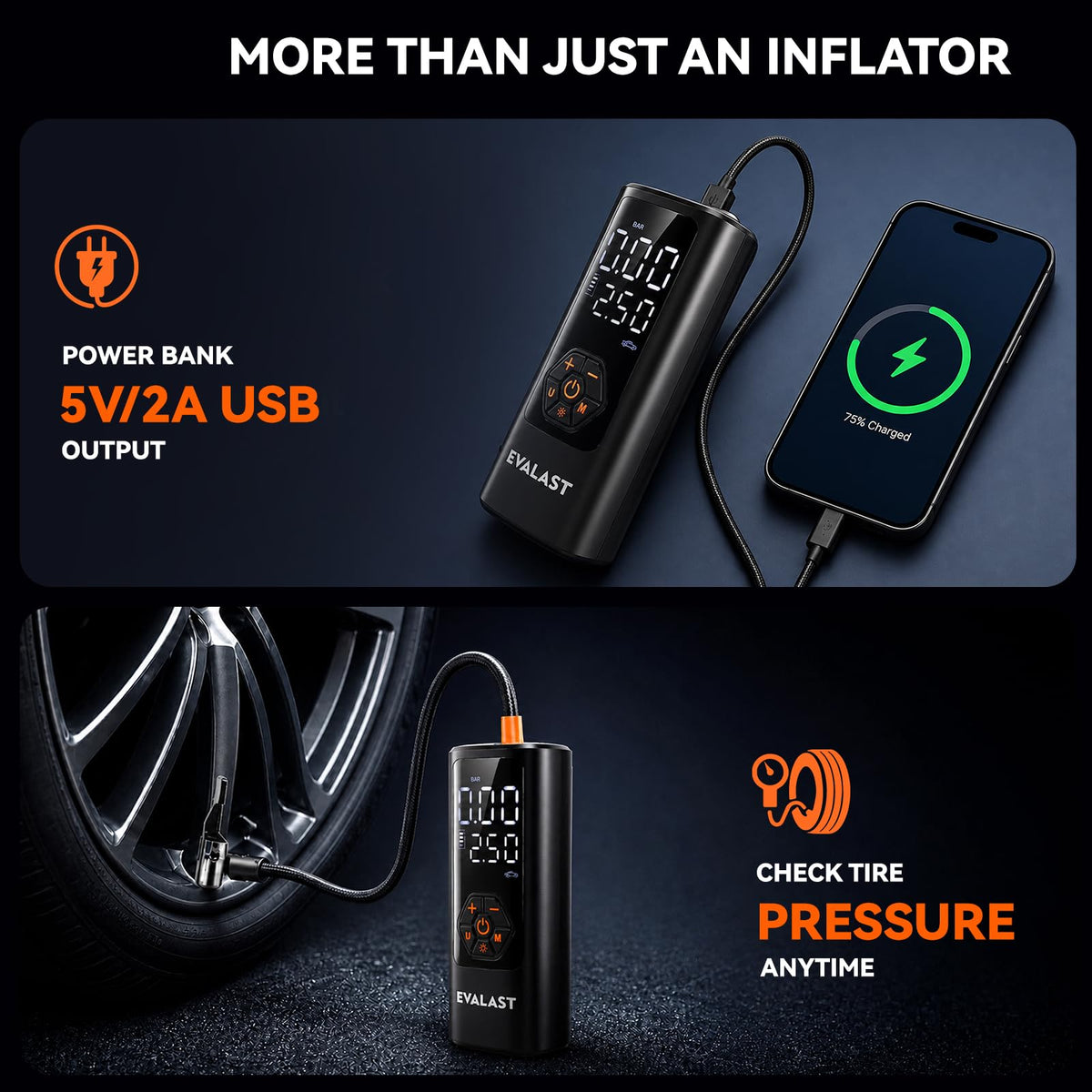 Portable Air Compressor 150 PSI Cordless Tire Inflator T980813