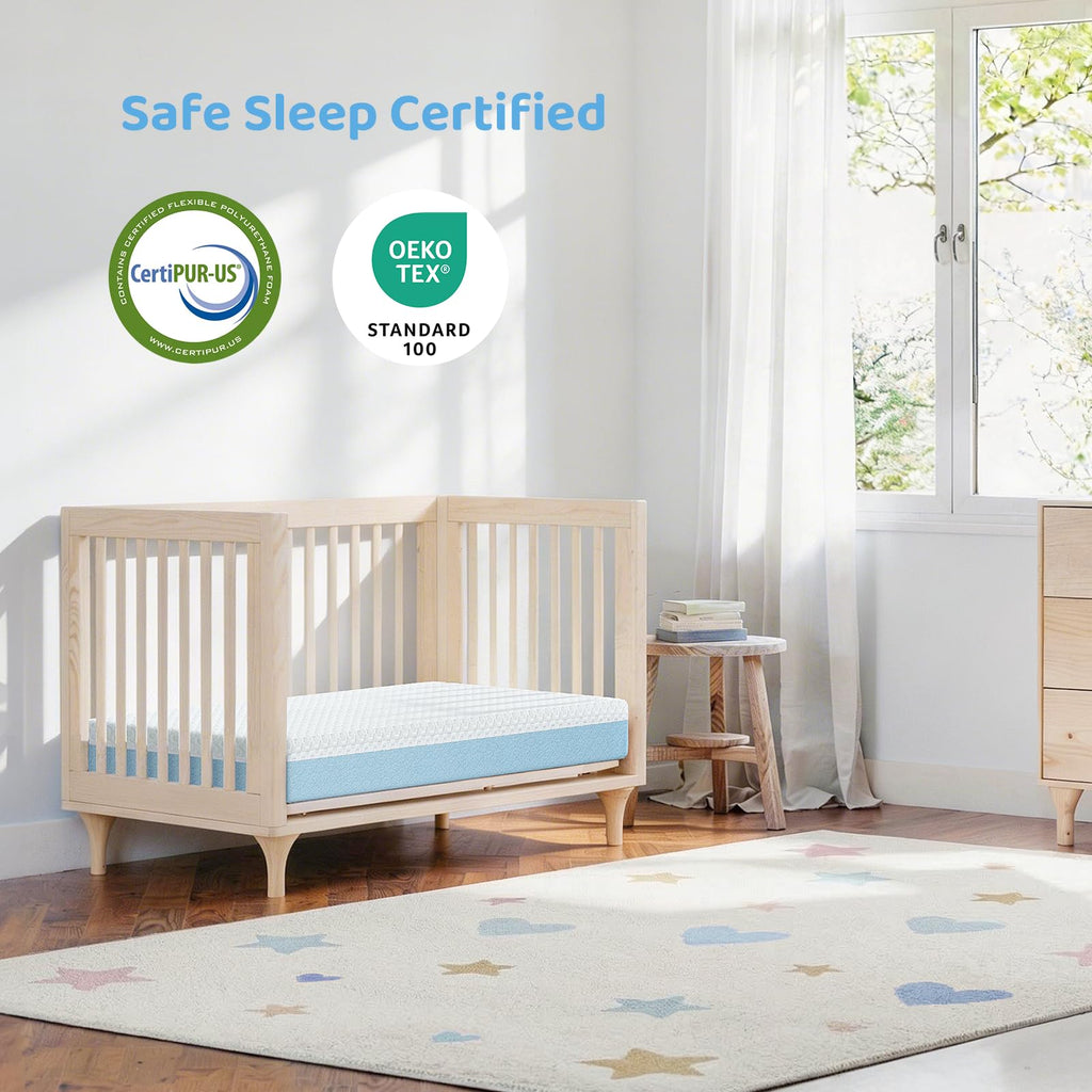 Dual-Sided Gel Memory Foam Crib Mattress T150