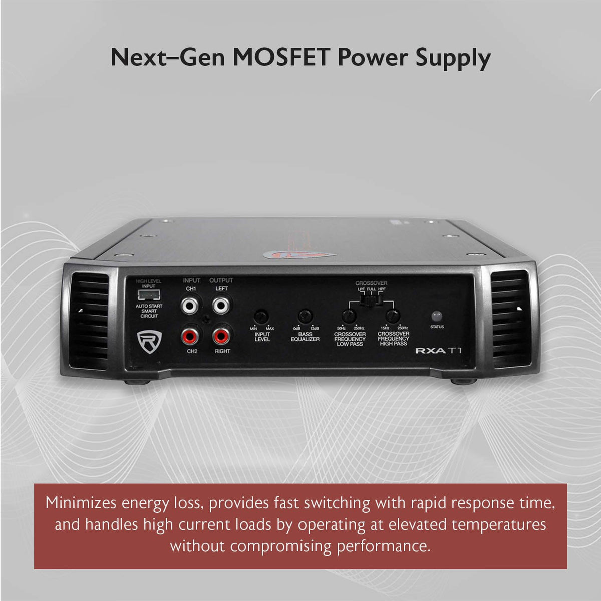 2-Channel Class A/B Car Amplifier 1500W Peak D525302