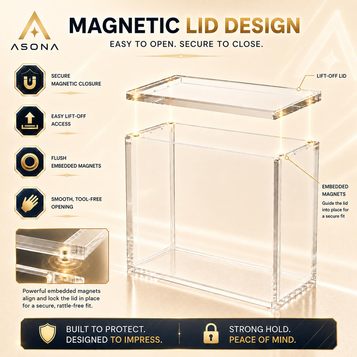 Clear Magnetic Acrylic Case 2-Pack S445806