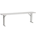 8 ft Granite White Plastic Folding Training Table Z898