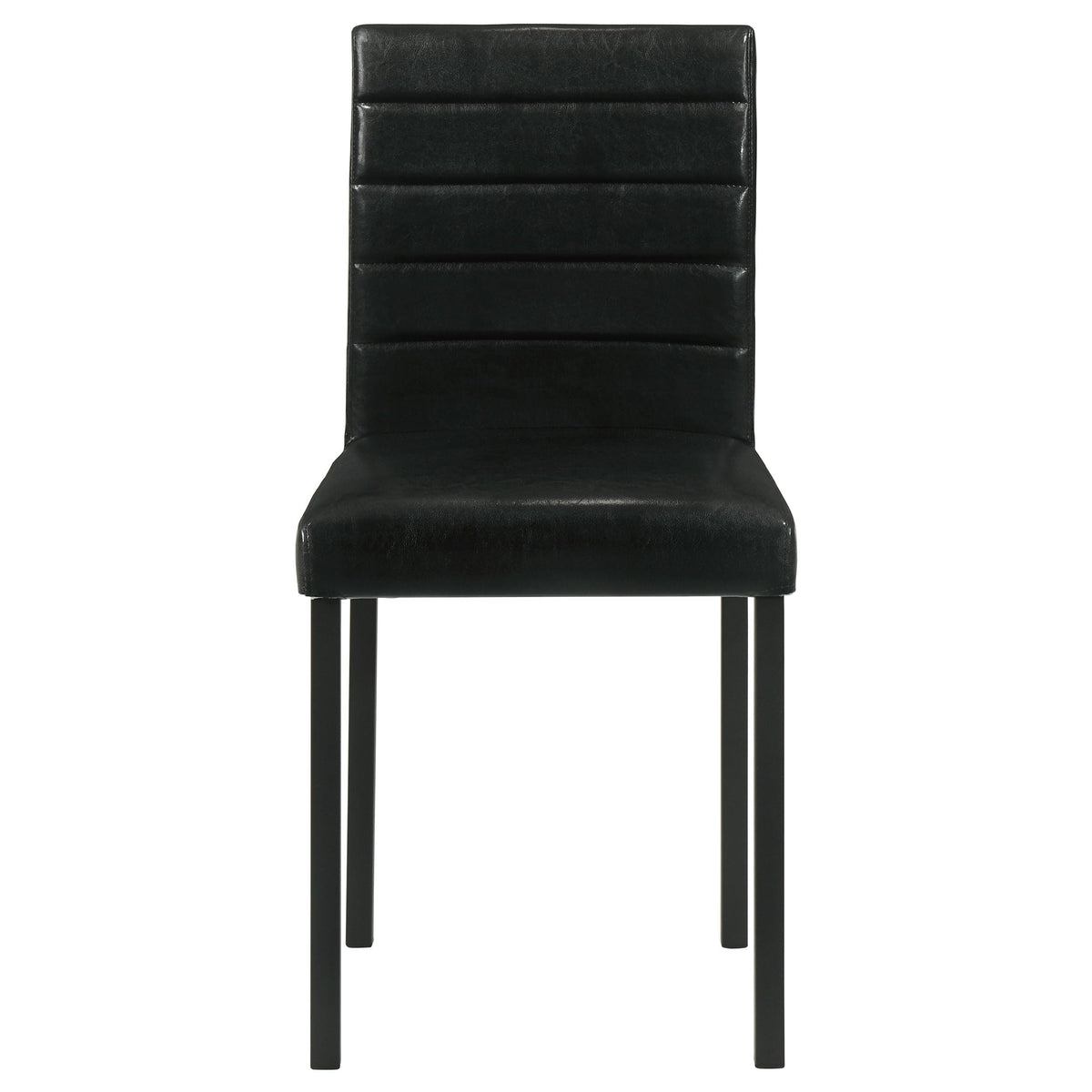 Black Faux Leather Dining Side Chair Set of 4 P23944