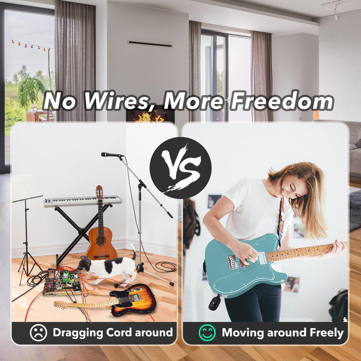 Wireless Guitar System UHF 2 Modes K8445