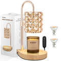 Candle Warmer Lamp with Timer, 2 Bulbs, Gold W1967
