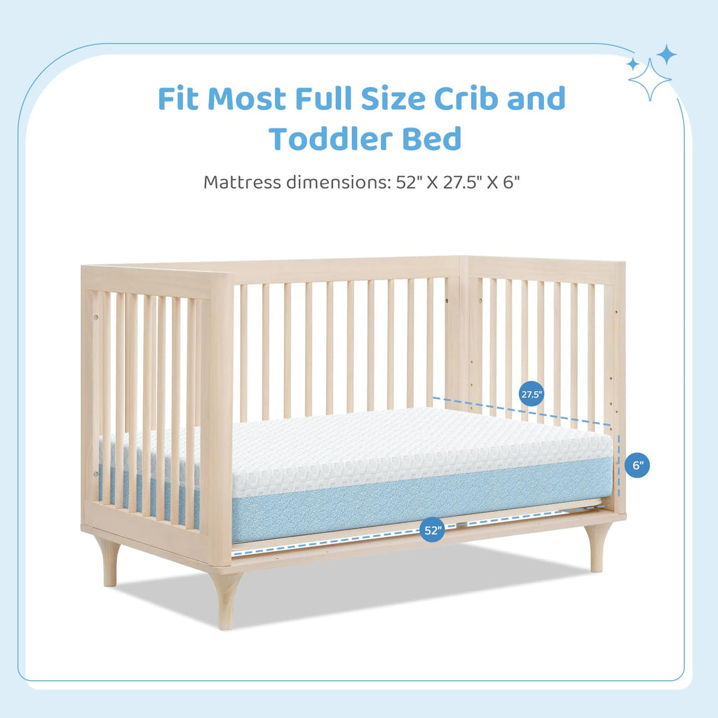 Dual-Sided Gel Memory Foam Crib Mattress T150