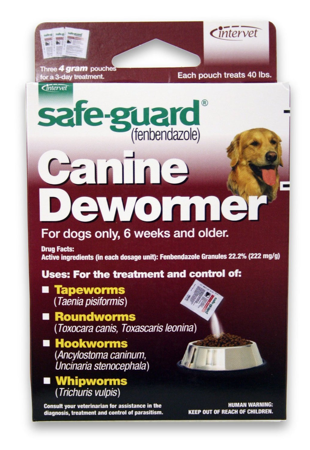Canine Dewormer for Large Dogs 4-Gram Pack of 2 O7205