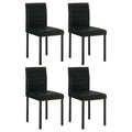 Black Faux Leather Dining Side Chair Set of 4 P23944