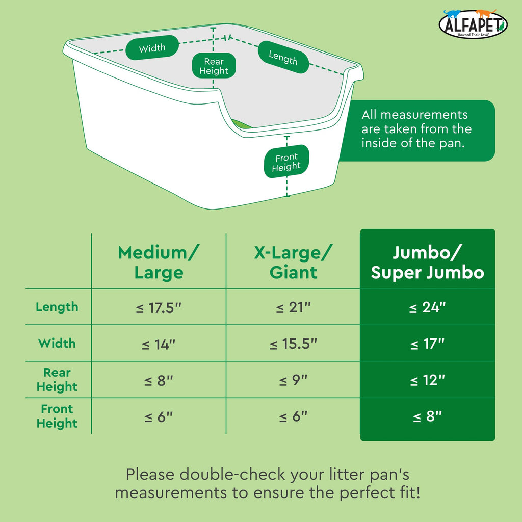 Super Jumbo 15Count Tear-Resistant Waterproof Cat Litter Box Liners R58386
