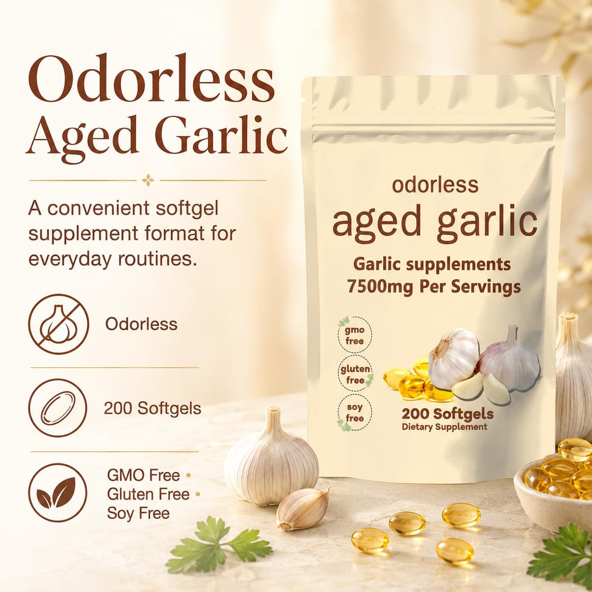 Aged Garlic Extract Softgels 200 Count T762