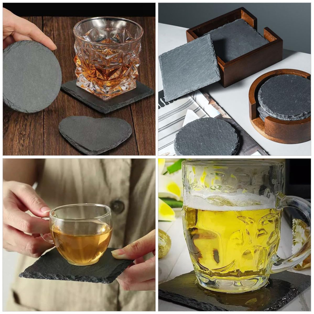 Natural Stone Drink Coasters Set G78905