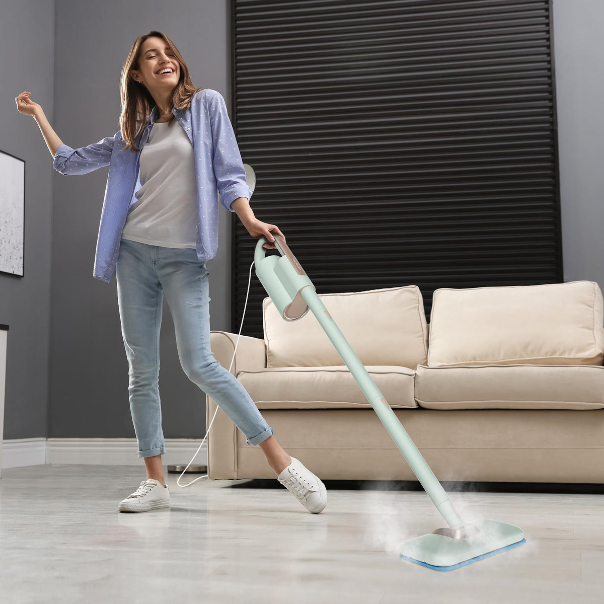 1200W Steam Mop & Handheld Cleaner L5140