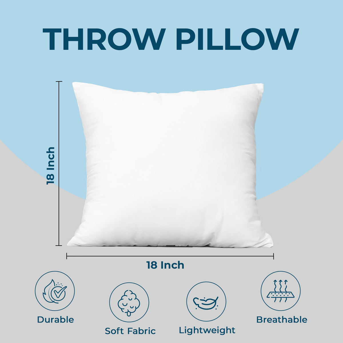 18x18 Decorative Pillow Inserts Set of 4 I231615